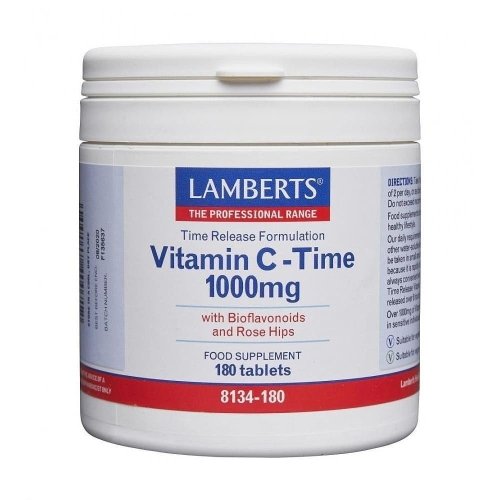Vitamina C C/ Bioflavonoides 1000 Mg. (Libertação Prolongada) 180 Comprimidos Lamberts