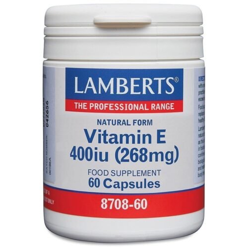 Vitamina E-Natural 400 U.I. 60 Cápsulas Lamberts