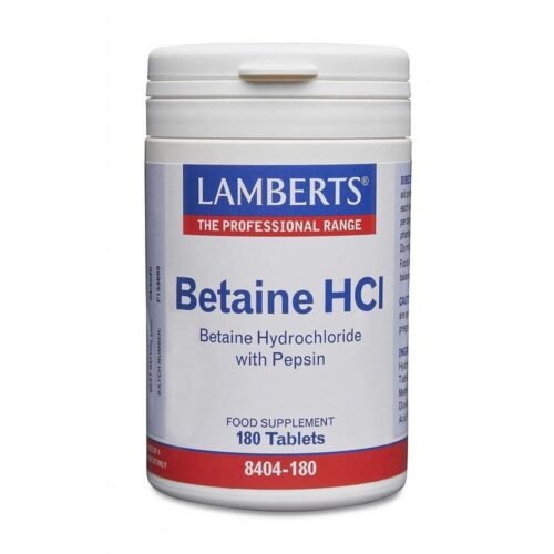 Betaine HCl 324mg /Pepsin 5mg 180 Comprimidos Lamberts