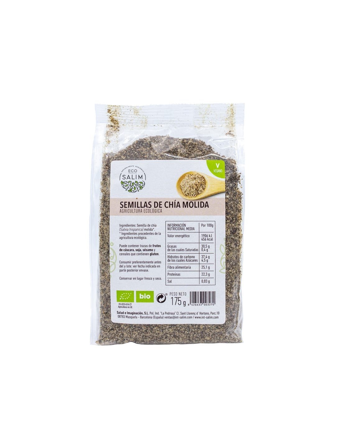 Sementes de Chia Moída Bio 250G Eco-Salim