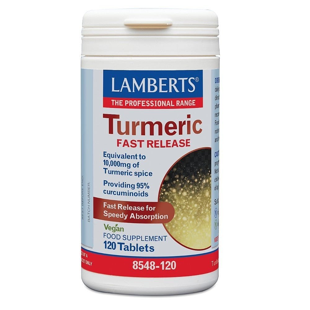 Turmeric (Curcuma) De Libertação Rápida 120 Comprimidos Lamberts