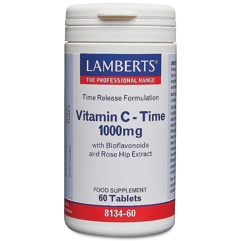 Vitamina C C/ Bioflavonoides 1000 Mg. (Libertação Prolongada) 60 Comprimidos Lamberts