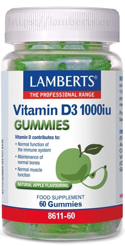 Vitamina D3 1000 UI 60 Gomas Lamberts