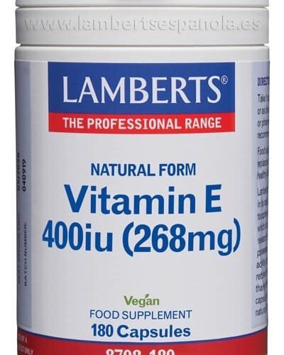 Vitamina E-Natural 400 U.I. 180 Cápsulas Lamberts