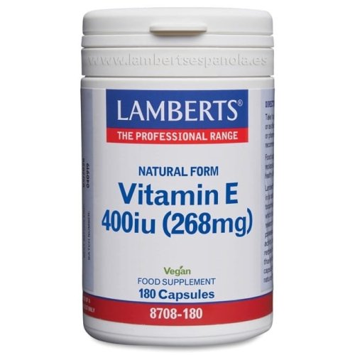 Vitamina E-Natural 400 U.I. 180 Cápsulas Lamberts