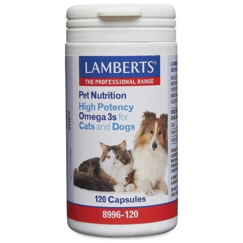 Pet Nutrition Ómega 3 Para Gatos E Cães 120 Cápsulas Lamberts