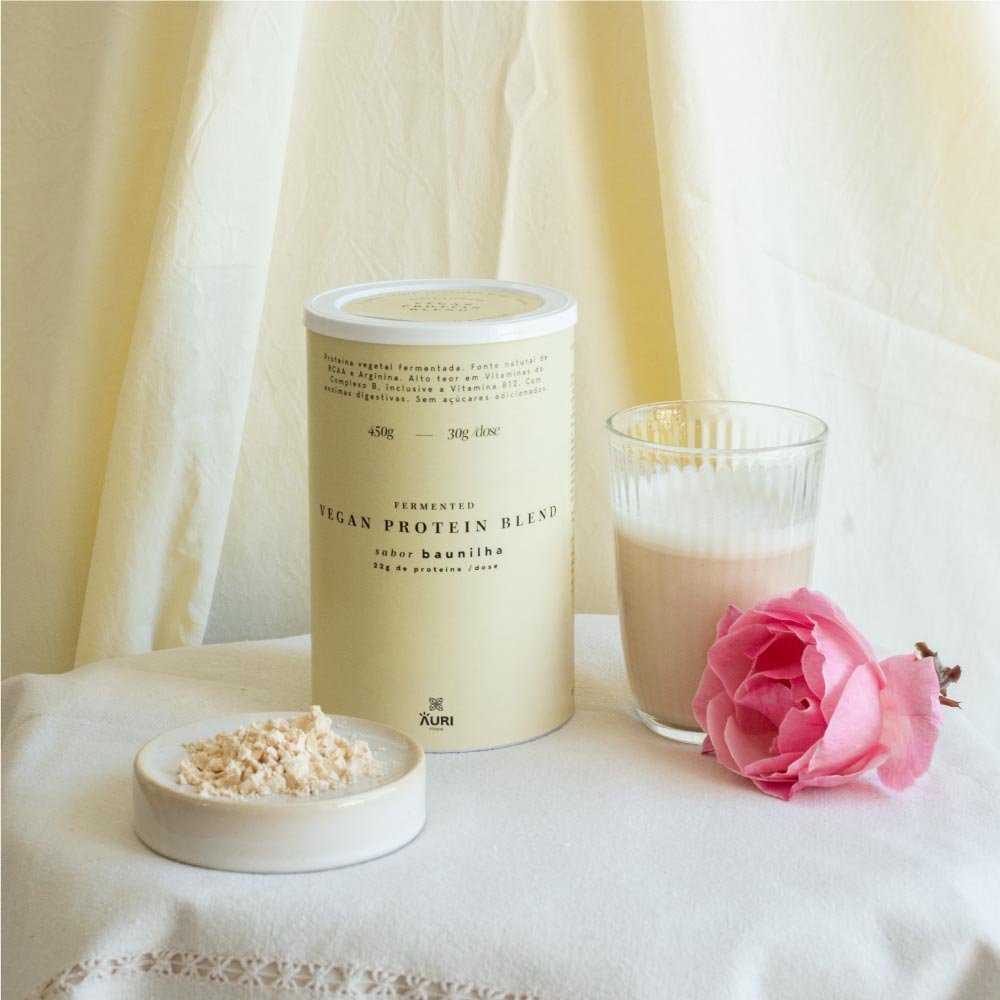 Proteína Vegetal Fermentada Vegan Baunilha 450 G Auri Foods