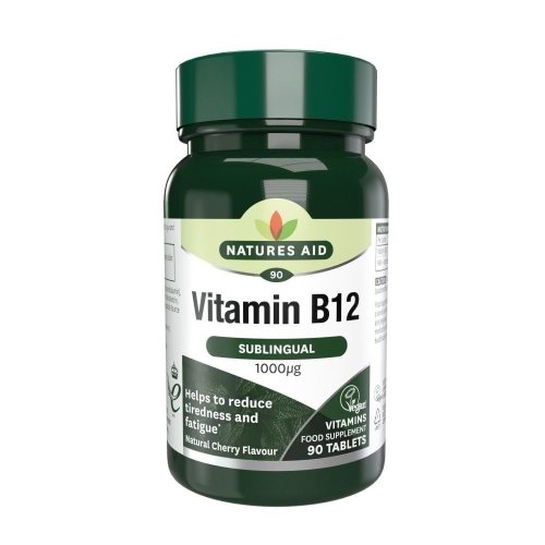 Vitamina B12 1000 Mcg. (Sublingual) 90 Comprimidos Sublinguais Natures Aid