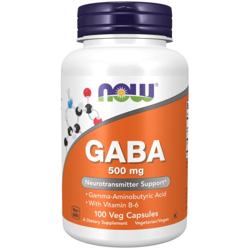 GABA 500 mg 100 Cápsulas Vegetais Now