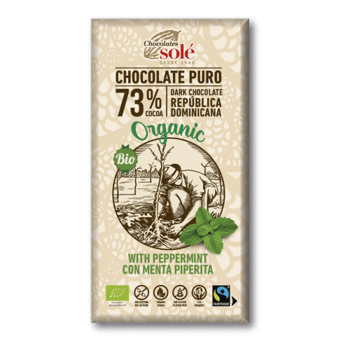 Chocolate Negro 73% Com Menta Bio 100 Grs Solé