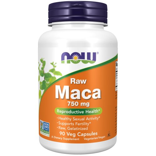 Maca 750 mg Raw 90 Cápsulas Vegetais Now