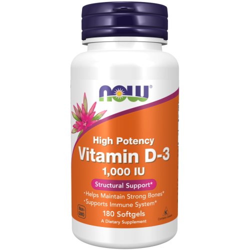 Vitamin D-3 1000 IU 180 Softgels Now