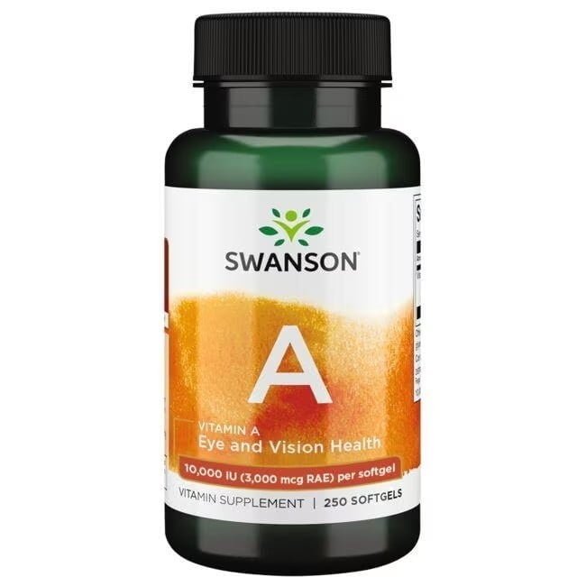 Vitamin A 10000 IU (3000 mcg RAE) 250 Softgels Swanson