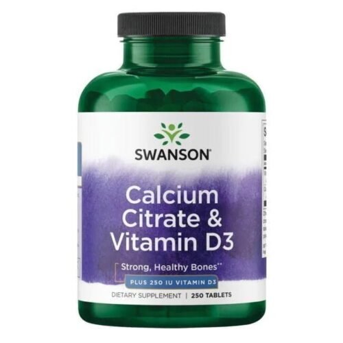 Calcium Citrate & Vitamin D3 250 Comprimidos Swanson
