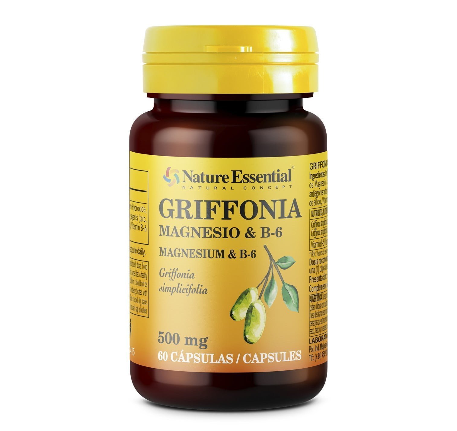 Griffonia 500 mg + Magnésio + B6 60 Cápsulas Nature Essential