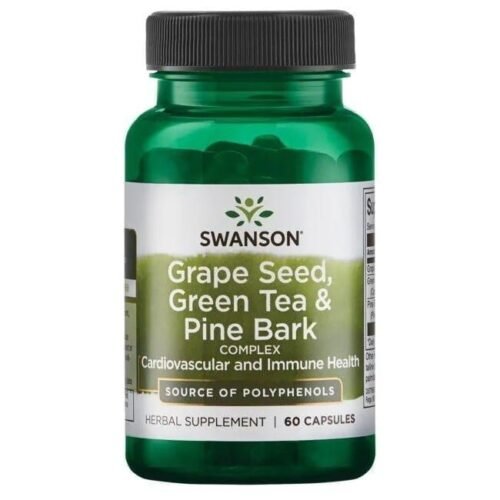 Grape Seed, Green Tea & Pine Bark 60 Cápsulas  Swanson