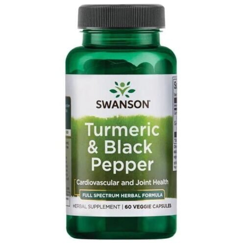 Turmeric & Black Pepper 60 Cápsulas  Swanson