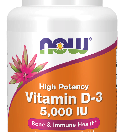 Vitamin D-3 5000 IU 120 Softgels Now