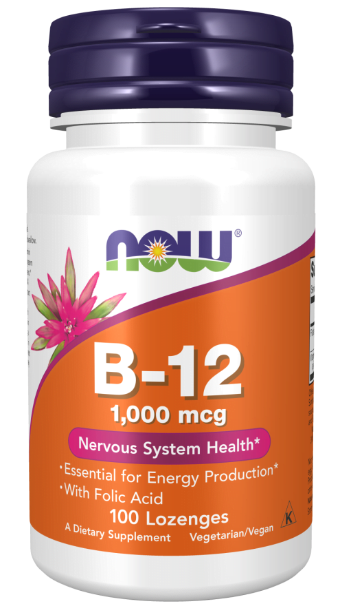 Vitamin B-12 1000 mcg 100 Lozenges Now