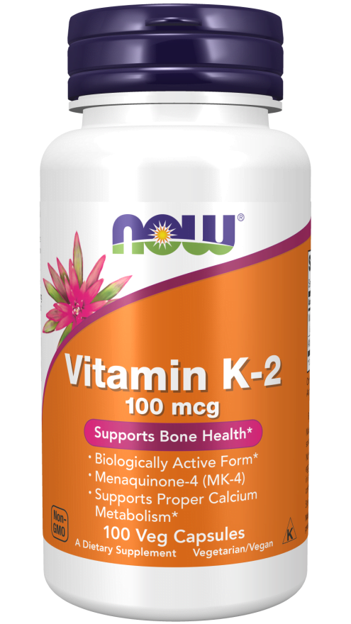 Vitamin K-2 100 mcg 100 Cápsulas Vegetais Now