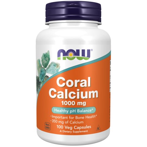 Coral Calcium 1000 mg 100 Cápsulas Vegetais Now