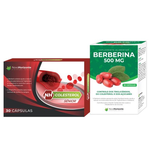 Pack Colesterol Sénior Sem Monacolina (Berberina + NH Colesterol Sénior) Novo Horizonte