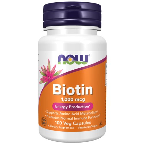 Biotin 1000 mcg 100 Veg Capsules Now