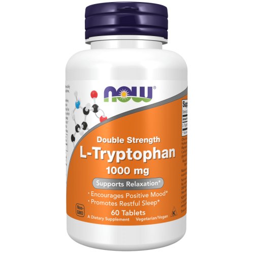 L-Tryptophan, Double Strength 1000 mg 60 Comprimidos Now