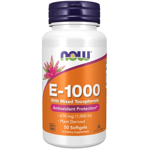 Vitamin E-1000 Mixed Tocopherols 50 Softgels Now