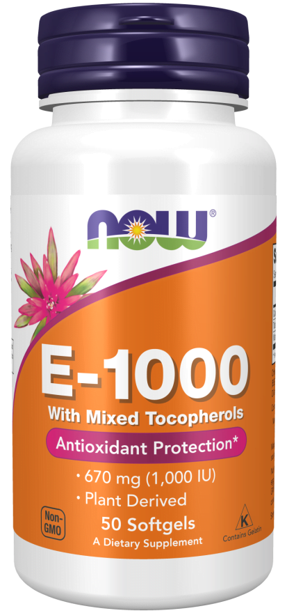 Vitamin E-1000 Mixed Tocopherols 50 Softgels Now