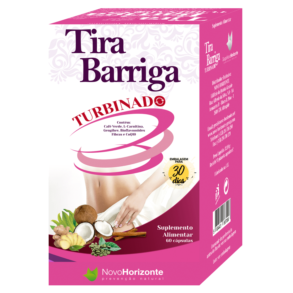 Tira Barriga Turbinado 60 Cápsulas Novo Horizonte