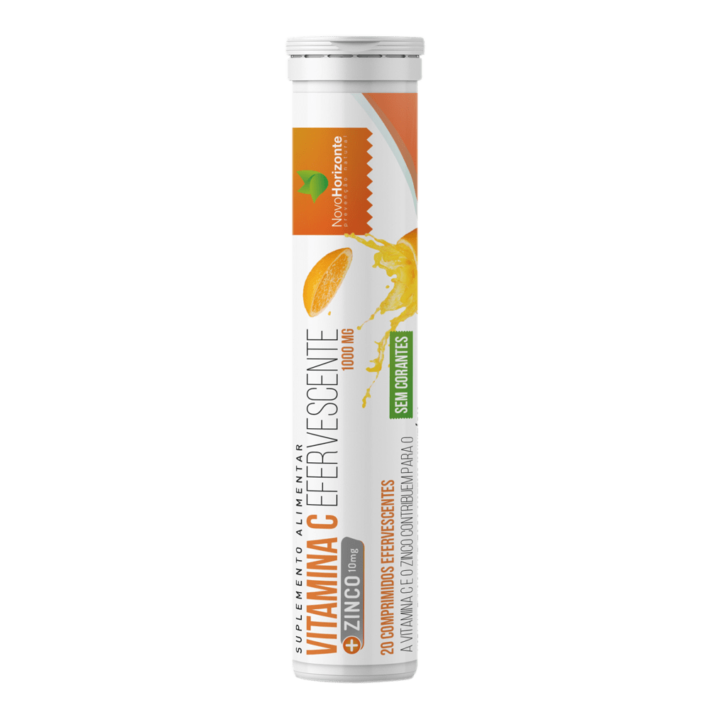Vitamina C 1000 Mg + Zinco 10 Mg 20 Comprimidos Efervescentes Novo Horizonte
