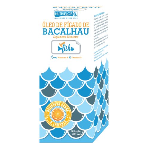 Fun Fish - Óleo De Fígado Bacalhau + Vitamina A, E, D 200 Ml Nutriflor