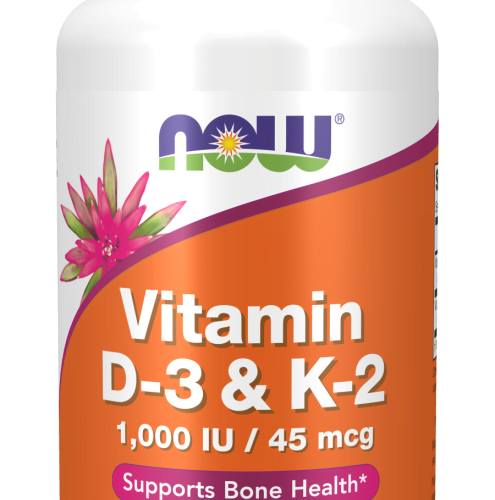 Vitamin D-3 + Vitamin K-2 (1000 U.I. / 45 Mcg) 120 Cápsulas Vegetais Now