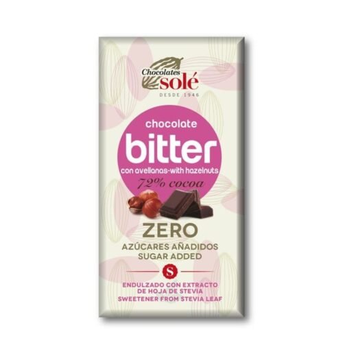 Chocolate Bitter 72% Cacau com Avelãs 100 Grs Solé