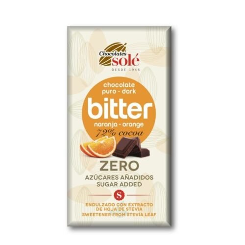 Chocolate Bitter 72% Cacau com Laranja 100 Grs Solé
