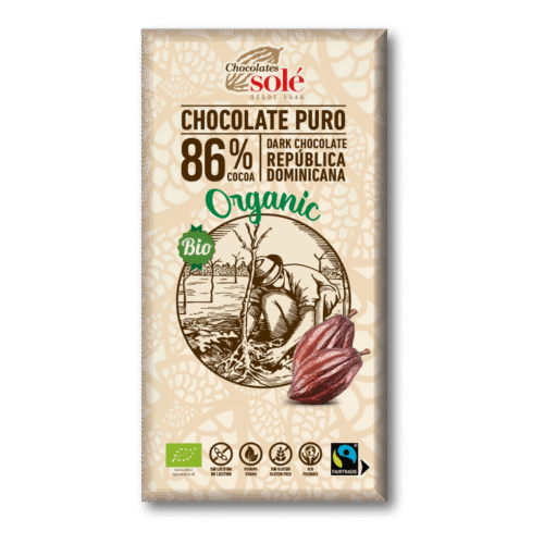 Chocolate Negro 86% Cacau Bio 100 Grs Solé