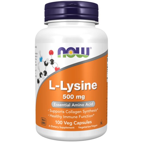 L-Lysine 500 mg 100 Cápsulas Now