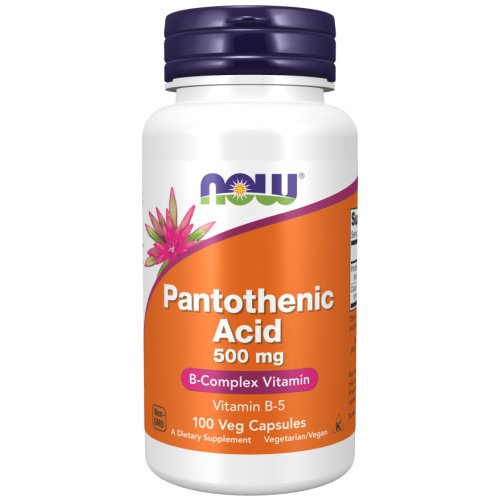 Pantothenic Acid 500 mg 100 Cápsulas Vegetais Now