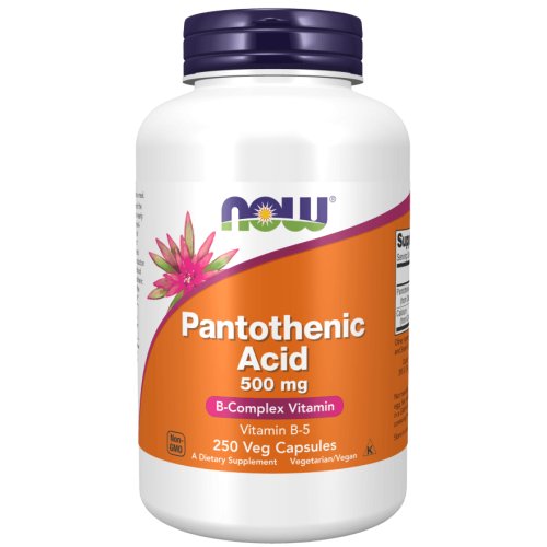 Pantothenic Acid 500 mg 250 Cápsulas Vegetais Now