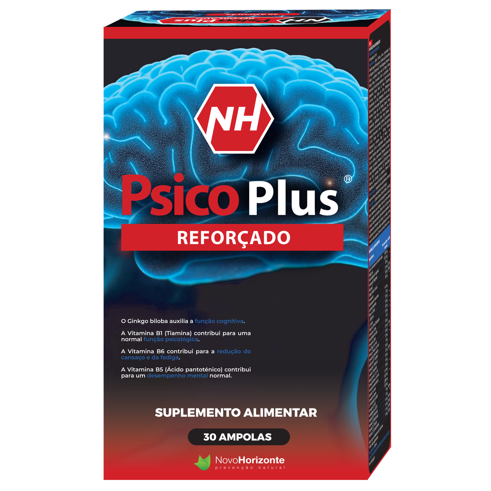 Psico Plus Reforçado 30 Ampolas Novo Horizonte