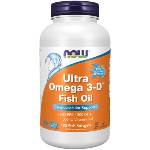 Ultra Omega 3-D (600 Epa / 300 Dha) 180 Fish Softgels Now