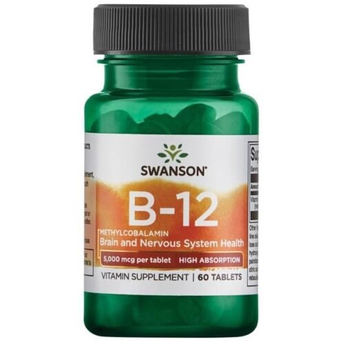 Vitamin B12 Methylcobalamin 5000 Mcg 60 Comprimidos Swanson