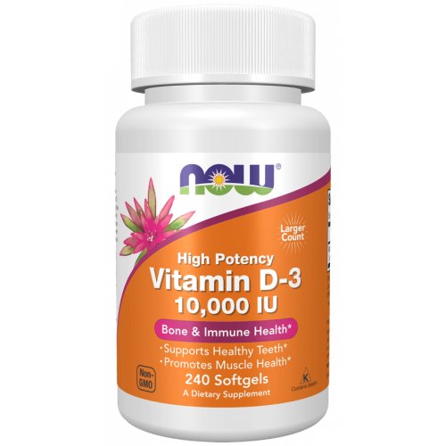 Vitamin D-3 10000 U.I. 240 Softgels Now