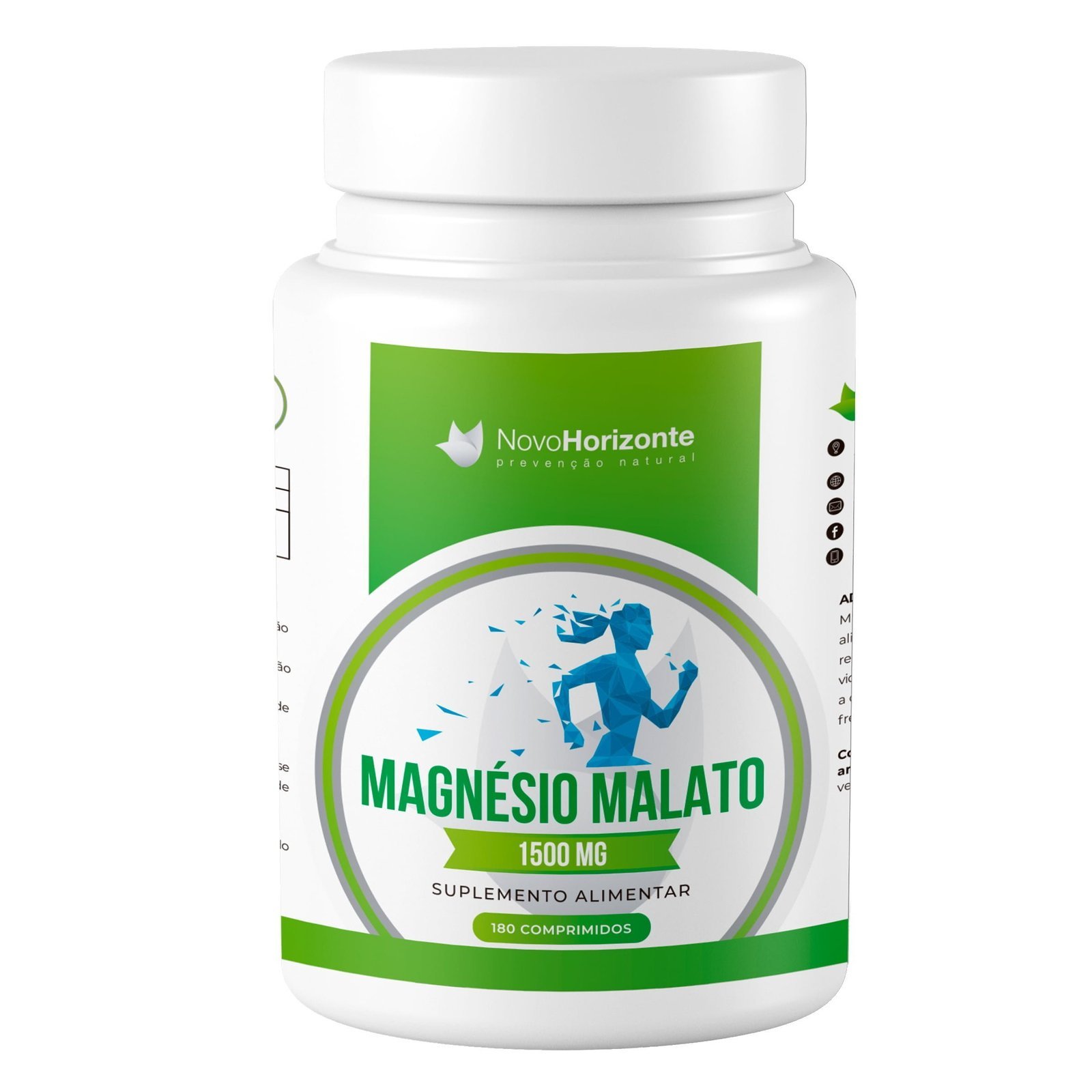 Magnésio Malato 180 Comprimidos Novo Horizonte