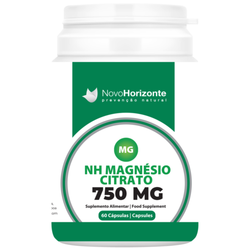 NH Magnésio Citrato 750 Mg 60 Cápsulas Novo Horizonte