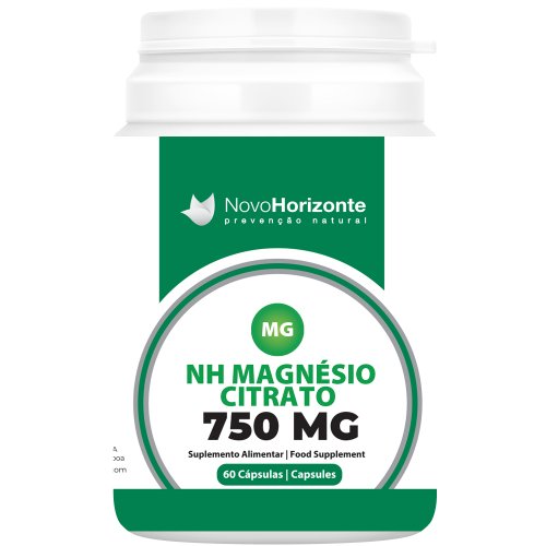 NH Magnésio Citrato 750 Mg 60 Cápsulas Novo Horizonte