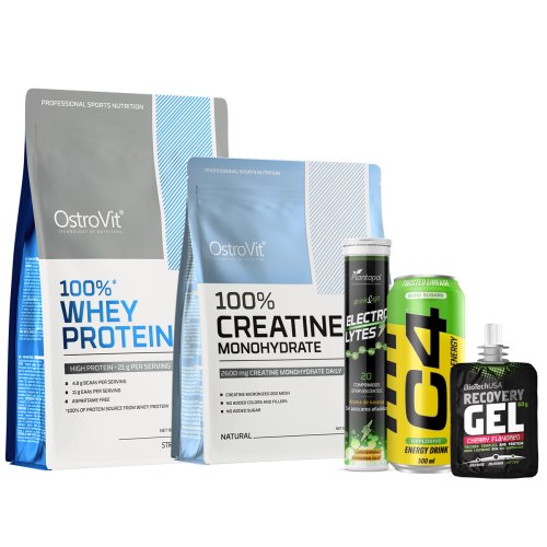 Pack Creatina + 100% Whey + Electrolytes + C4 Energy + Recovery Gel