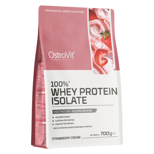 100% 100% Whey Protein Isolate 700 g Ostrovit - Creamy Strawberry
