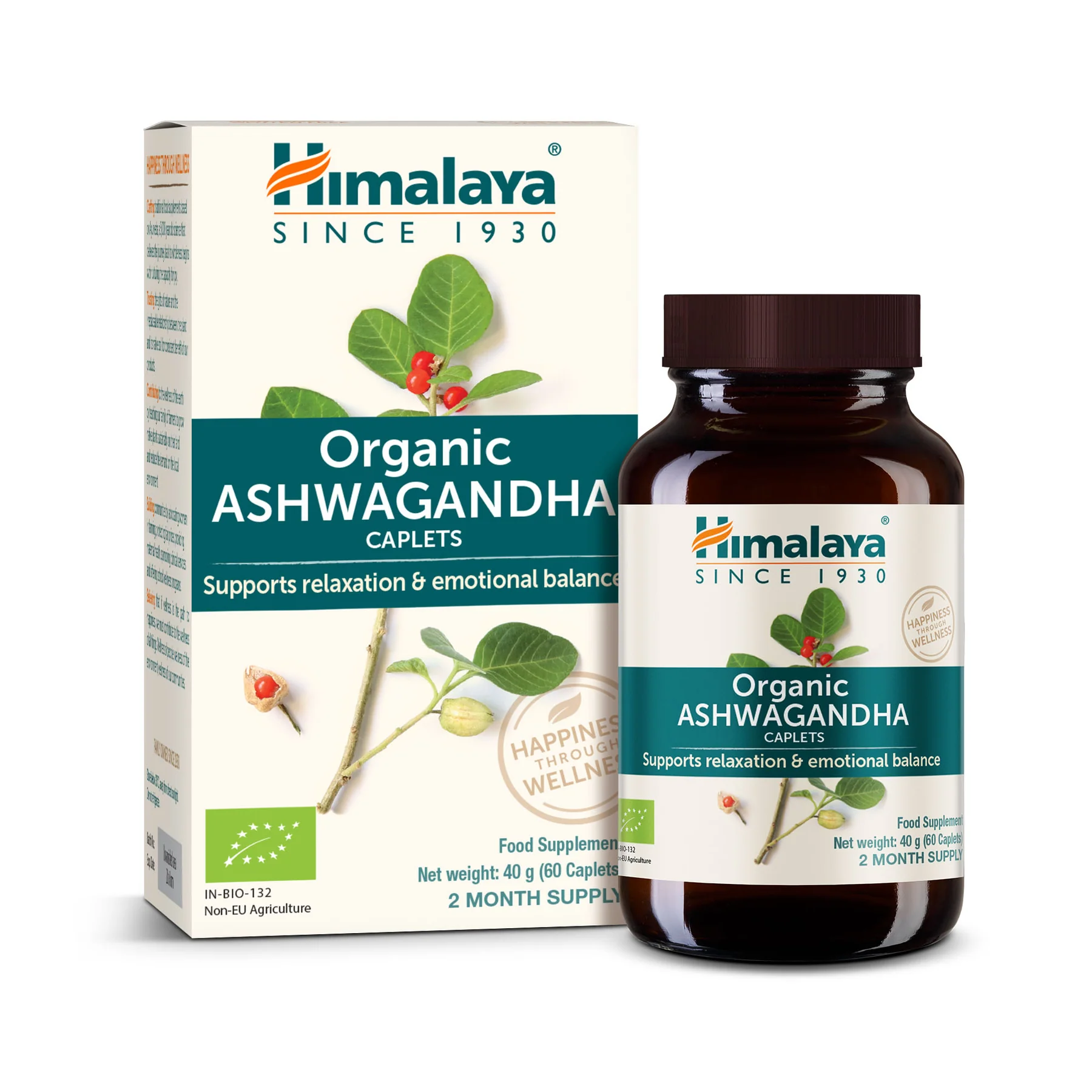 Ashwagandha Organic 60 Cápsulas Himalaya